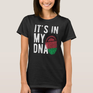 Funny it's in my DNA Malawi flag Fingerprint Premi T-Shirt