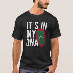 Funny it's in my DNA Maldives flag Fingerprint Pre T-Shirt