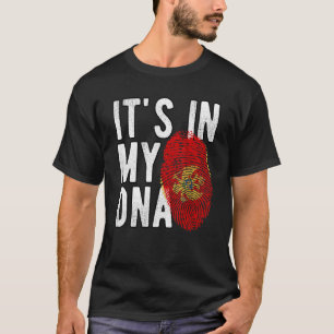Funny it's in my DNA Montenegro flag Fingerprint T-Shirt