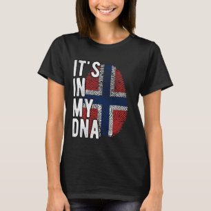 Funny it's in my DNA Norway flag Fingerprint T-Shirt