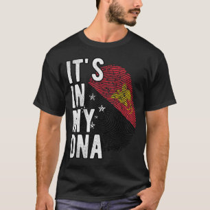 Funny It's In My Dna Papua New Guinea Flag Fingerp T-Shirt