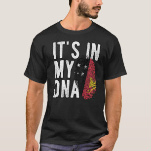 Funny it's in my DNA Papua New Guinea flag Fingerp T-Shirt