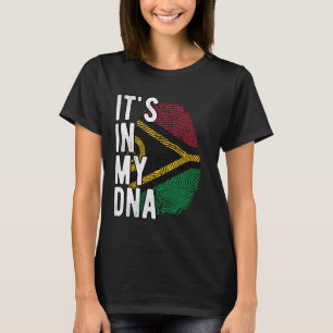 Funny it's in my DNA Vanuatu flag Fingerprint T-Shirt