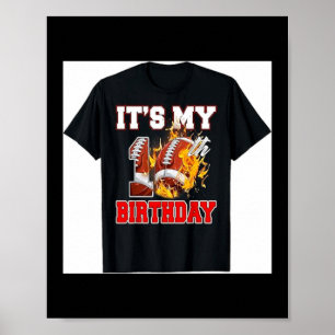 Funny Its My 10th Birthday 10 Years Old Football Poster