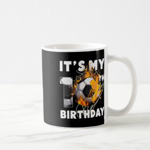 Funny It's My 10th Birthday 10 Years Old Soccer By Coffee Mug
