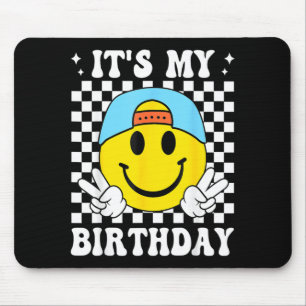 Funny Its My Birthday Happy Face Birthday For Boys Mouse Pad