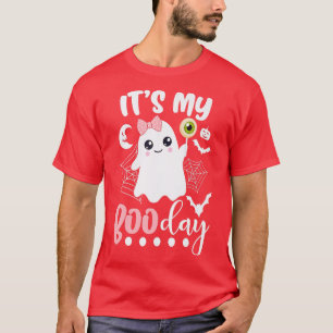 Funny Its My Boo Day Cute Halloween Birthday Ghost T-Shirt