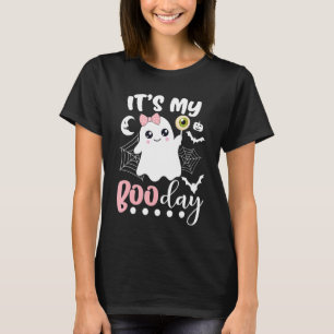 Funny Its My Boo Day Cute Halloween Birthday Ghost T-Shirt