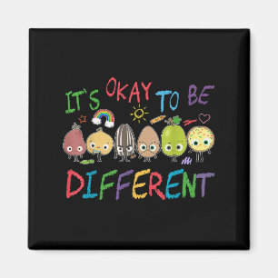 Funny It's Ok To Be Different Teacher Autism Aware Magnet