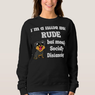 Funny Iu2019m A Little Bit Rude But Mostly Social  Sweatshirt