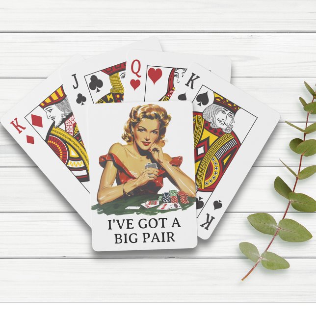 Funny I've Got a Bit Pair Retro  Playing Cards (Creator Uploaded)