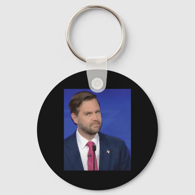 Funny J.d Vance Meme Vice President Debate Face  Key Ring (Front)