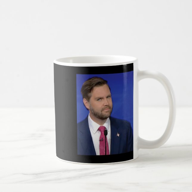 Funny J.d Vance Meme Vice President Dete Face  Coffee Mug (Right)