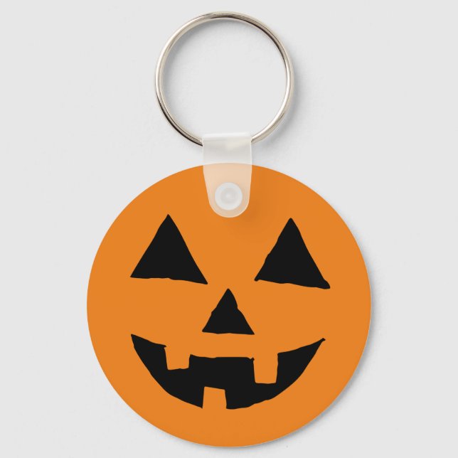 Funny Jack O Lanter Halloween Art Simple Jack O Key Ring (Front)