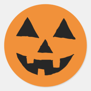 Funny Jack O Lanter Simple Jack O Lantern Designs Classic Round Sticker