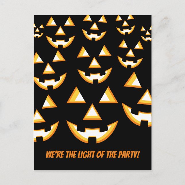 Funny Jack-O'-Lantern Light of the Party Postcard (Front)