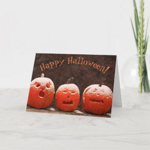 Funny Jack-O-Lanterns Crying Halloween Card