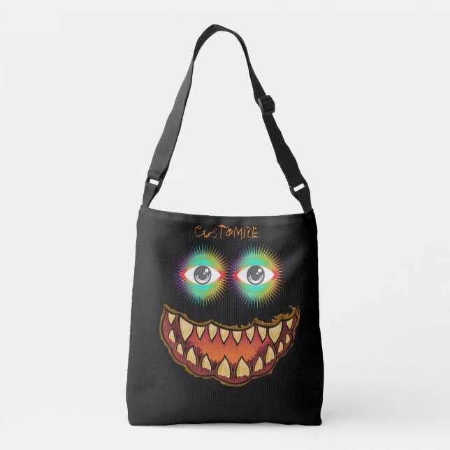 Funny Jack o'lantern Thunder_Cove Crossbody Bag (Back)