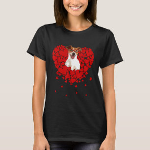 Funny Jack Russell Terrier Dog Tee Heart Valentine