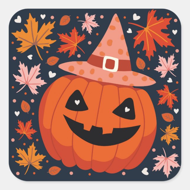 Funny Jack's skull.  Square Sticker (Front)