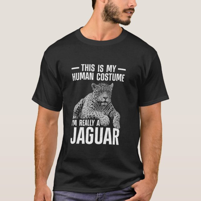 Funny Jaguar Design For Men Women Kids Safari Jagu T-Shirt (Front)