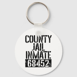 Funny Jail Inmate Prison Men Women Apparel Prisone Key Ring