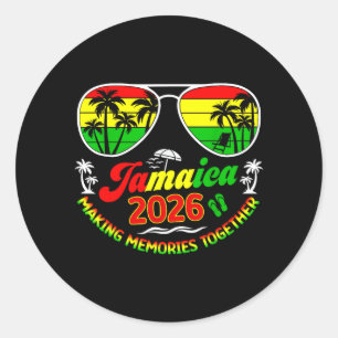Funny Jamaica 2026 Making Memories Vacation Summer Classic Round Sticker