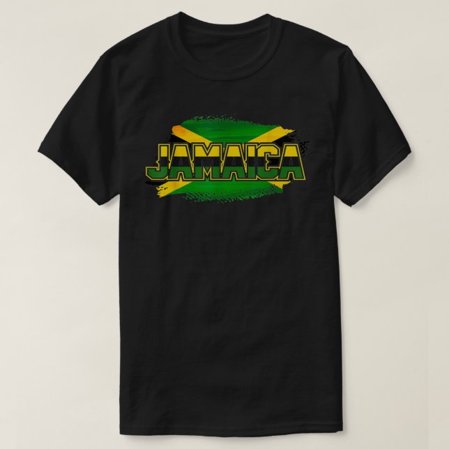 Funny Jamaica Flag Palm Summer soft  T-Shirt (Design Front)