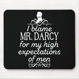 Funny Jane Austen Mr Darcy Quotes Book Club T Shir Mouse Pad