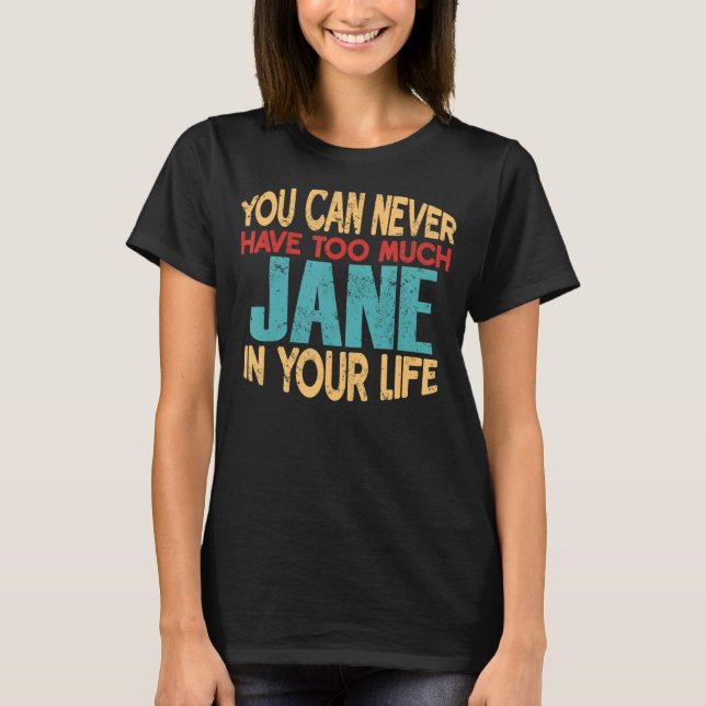 Funny Jane Personalised Tshirt First Name Joke Ite (Front)