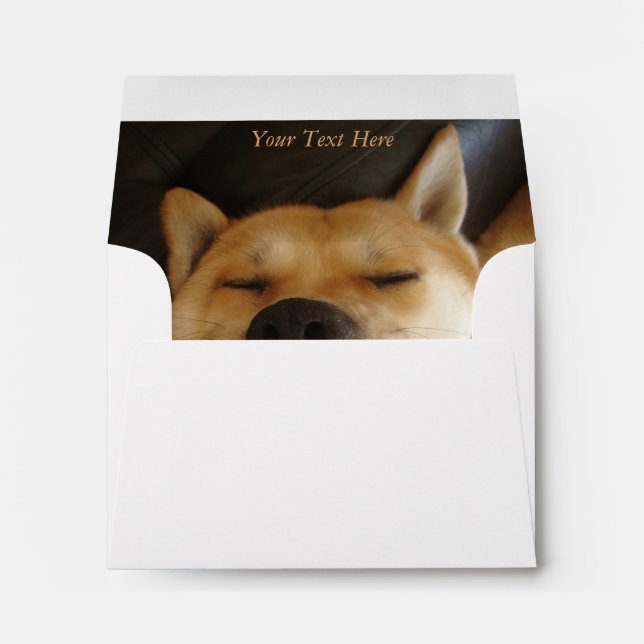 funny japanese akita with goofy smile photo envelopes (Back (Bottom))