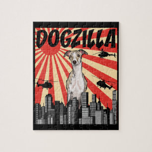 Funny Japanese Dogzilla Whippet Jigsaw Puzzle