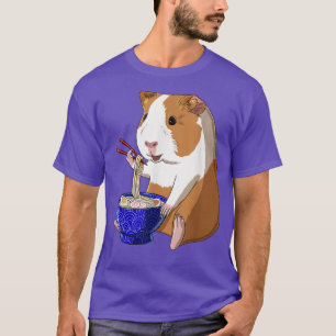 Funny Japanese Kawaii Ramen Noodles Guinea Pig T-Shirt