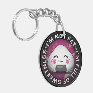 Funny japanese riceball key ring
