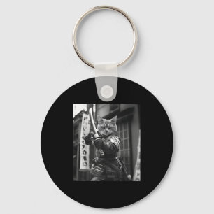 Funny Japanese Samurai Cat Meme Martial Arts Dad G Key Ring
