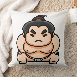 Funny Japanese Sumo Man Cushion