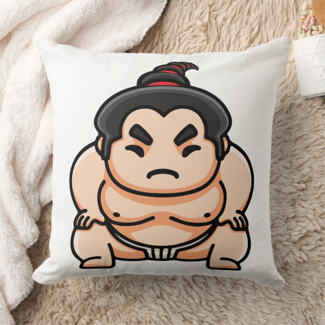 Funny Japanese Sumo Man Cushion (Blanket)