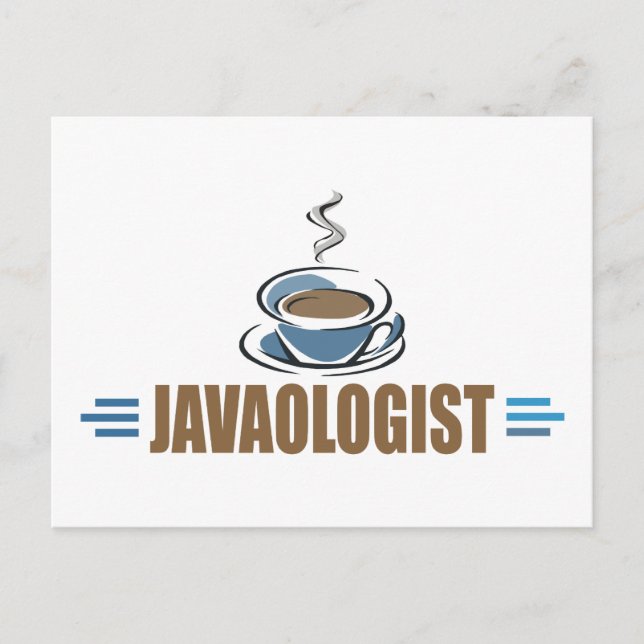 Funny Java Coffee Postcard (Front)