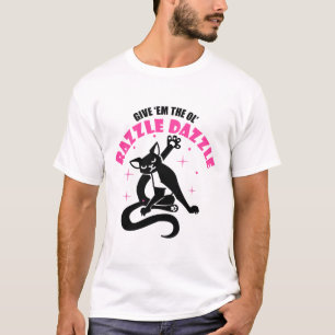 Funny Jazz Cat Pose Give em The Ol Razzle  T-Shirt
