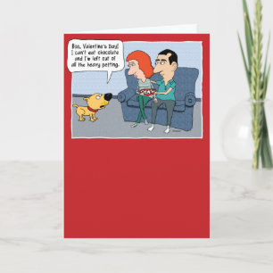 Funny Jealous Dog Valentine's Day Holiday Card