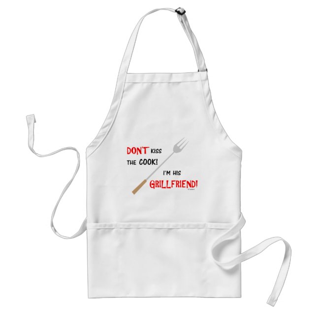 Funny Jealous Girlfriend BBQ Apron (Front)