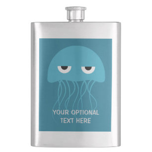 Funny Jellyfish custom flask