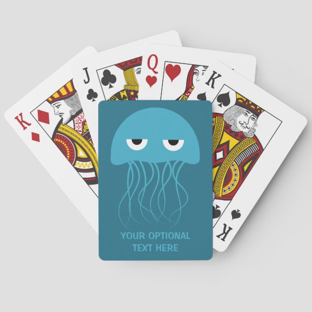 Funny Jellyfish custom playing cards (Back)