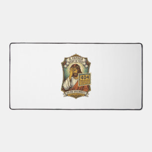 Funny Jesus 404 Error Web Developer Programmer Hum Desk Mat