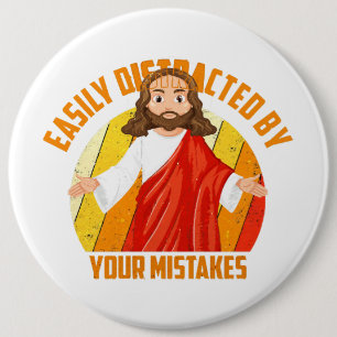 Funny Jesus 6 Cm Round Badge