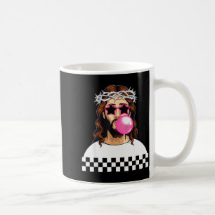 Funny Jesus Blowing Bubblegum & Wearing Sungl Coffee Mug