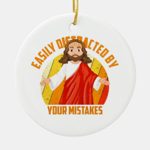 Funny Jesus Ceramic Ornament