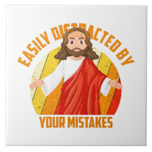 Funny Jesus Ceramic Tile