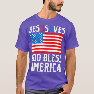 Funny Jesus Christ Design Jesus Saves  God Bless T-Shirt