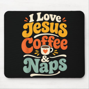 Funny Jesus Coffee Christian Faith Morning Prayer Mouse Pad